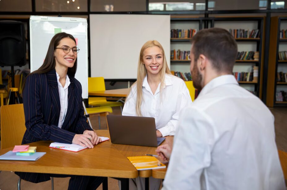 Student in university hiring internship